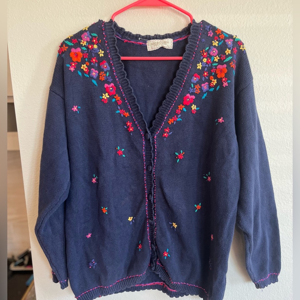 Alice Collins vintage embroidered cardigan